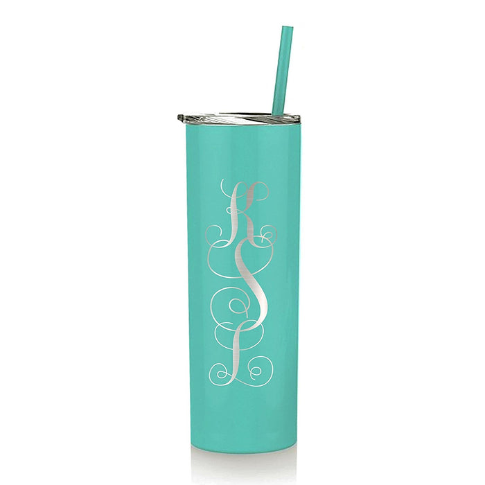 Personalized Skinny Tumbler Water Bottle 20 oz