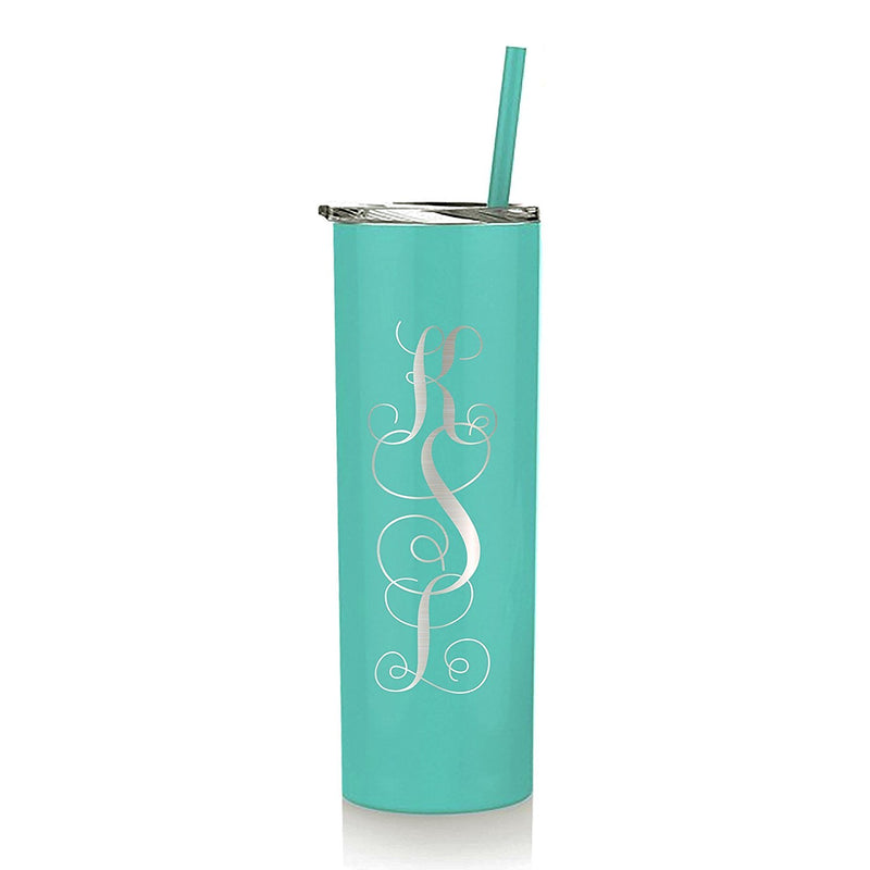 Personalized Skinny Tumbler Water Bottle 20 oz