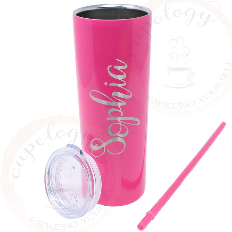 Personalized Skinny Tumbler Water Bottle Color Selection
