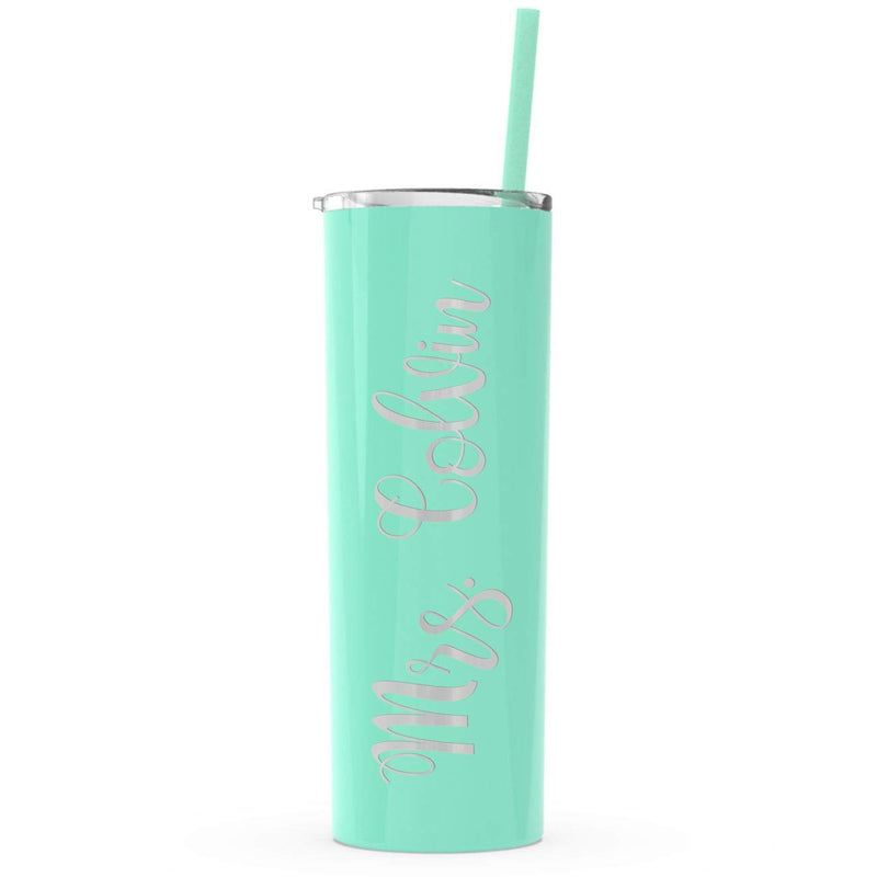 Personalized Teacher Skinny Tumbler Water Bottle 20 oz