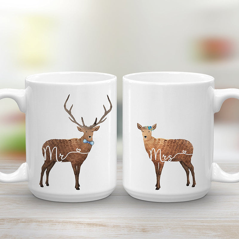 Mr and Mrs Deer Mug Set