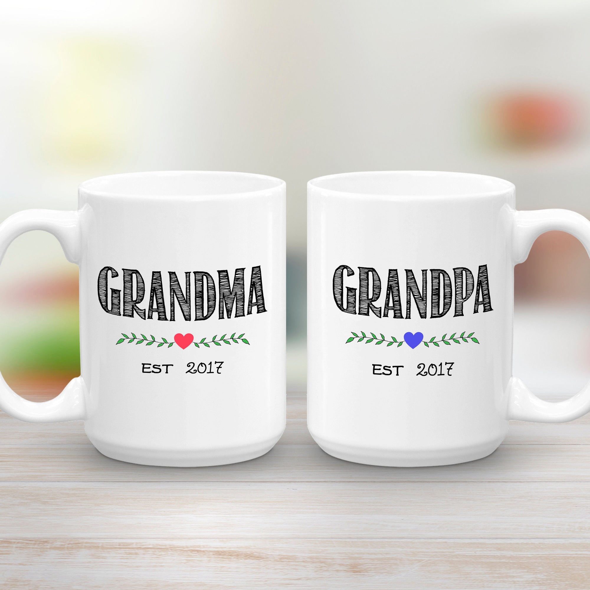 Grandparents to be, Grandpa and Grandma Mug Set- Gifts for Grandma Cof —  Glacelis