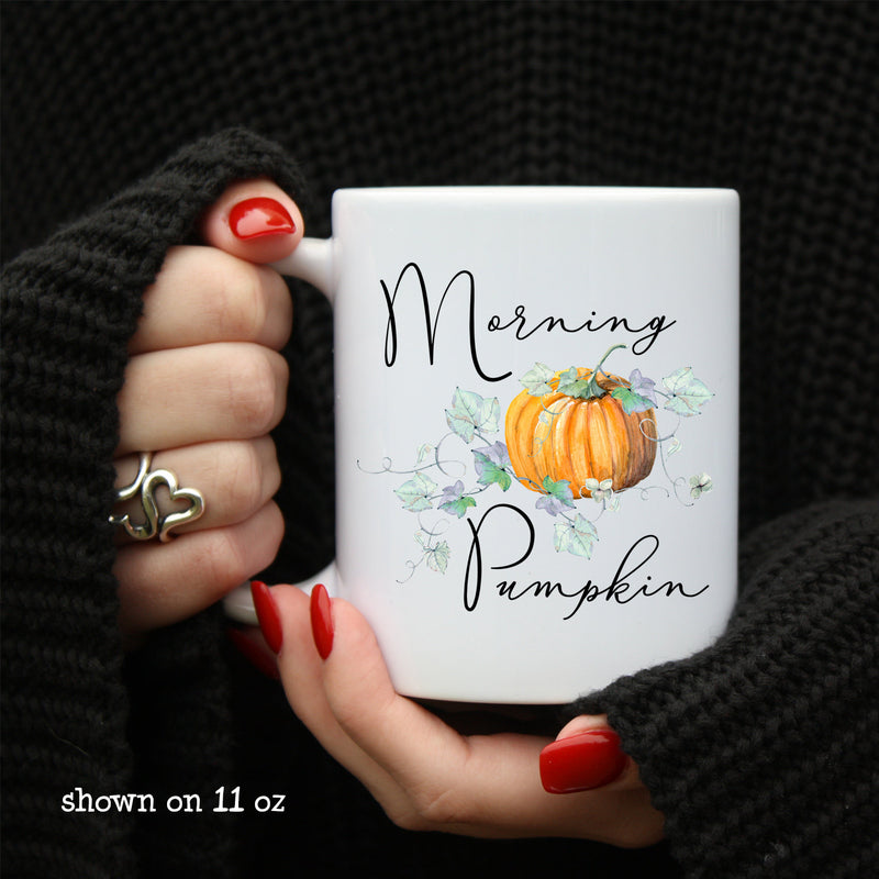 Morning Pumpkin, Fall Mug