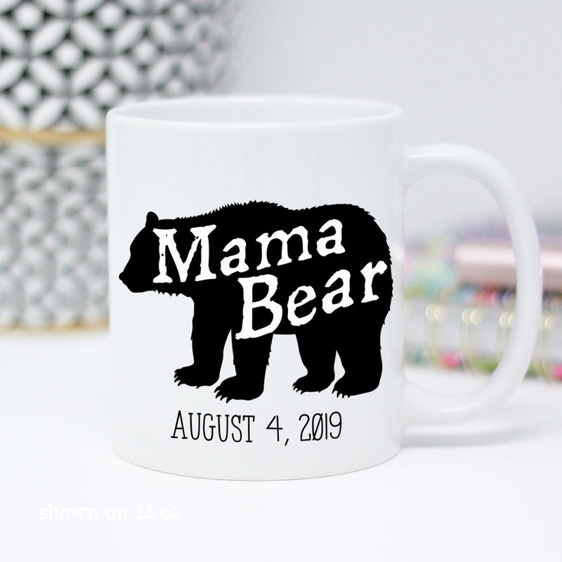 Black bear with Mama bear and date personalization