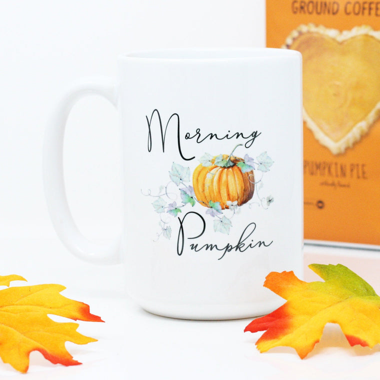 Morning Pumpkin, Fall Mug