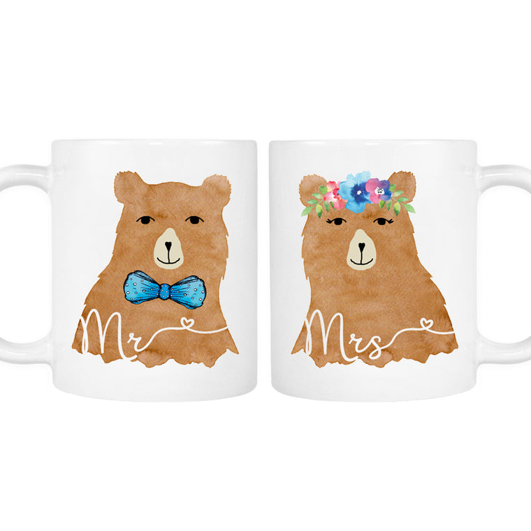 Mr and Mrs Bear Mug 2 Mug Set